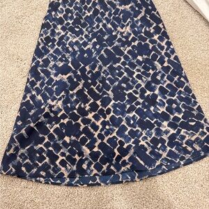 Babaton Navy and Beige A-Line Skirt Like a New